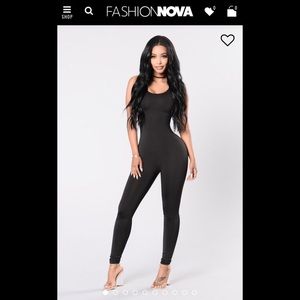 Black jumpsuit.